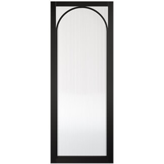 LPD Melrose Pre-finished Black 3-Lites Internal Reeded Glazed Door