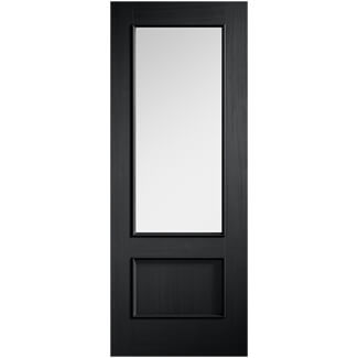 LPD Murcia Pre-finished Charcoal Black 1-Panel 1-Lite Internal Glazed Door