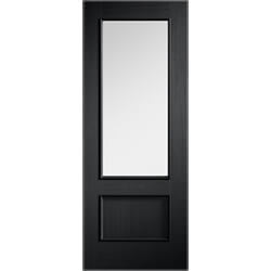 LPD Murcia Internal Door with 1 Panel and 1 Clear Glazed Light - Prefinished Charcoal Black