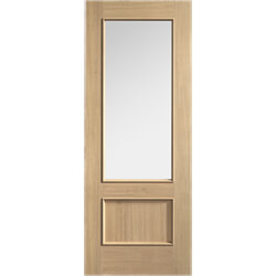 LPD Murcia Internal Door with 1 Panel and 1 Clear Glazed Light - Prefinished Oak