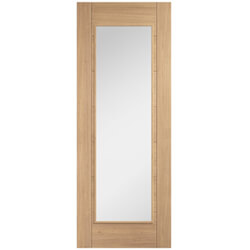 LPD Carini Internal Door with 1 Clear Glazed Light - Unfinished Oak
