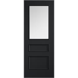 LPD Toledo Internal Door with 2 Panel and 1 Clear Glazed Light - Prefinished Charcoal Black