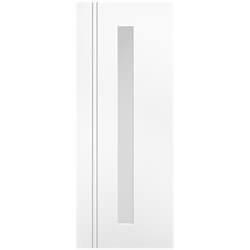LPD Sierra Blanco Internal Door with 1 Clear Glazed Light - Prefinished White