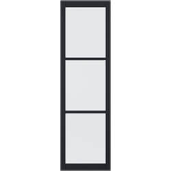 LPD Tribeca W8 Internal Sidelight Door without Lock Block - Prefinished Black