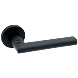 LPD Milan Matt Black Door Handle Pack - W 138 x 50mm H