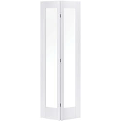 LPD Pattern-10 Internal Bi-fold Door with 2 Clear Glazed Light - White Primed