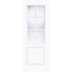 LPD Berlin Internal Door with 2 Clear Glazed Light - Prefinished White