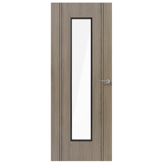 LPD Monaco Pre-Finished Light-Grey Laminate 1-Lite Internal Glazed Door