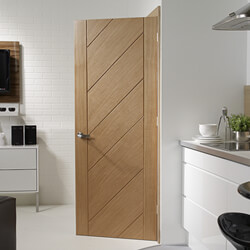 XL Joinery Monza Un-Finished Oak 7-Panels Internal Fire Door