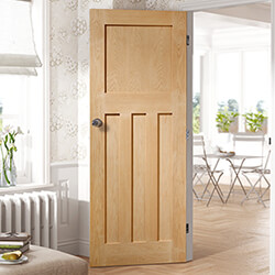 XL Joinery DX Un-Finished Oak 4-Panels Internal Door