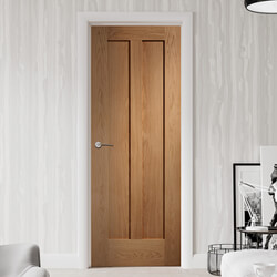 XL Joinery Novara Un-Finished Oak 2-Panels Internal Door