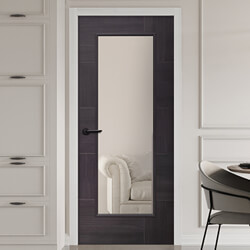 XL Joinery Ravenna Laminate Internal Door with 1 Clear Glazed Light - Umber Grey
