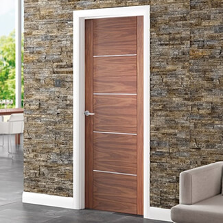 XL Joinery Portici Pre-Finished Walnut 5-Panels Internal Fire Door