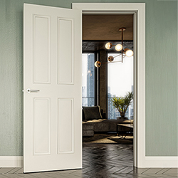 Deanta Rochester Internal Fire Door with 4 Panel - White Primed