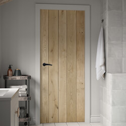 XL Joinery Rustic Un-Finished Oak Internal Ledged Door