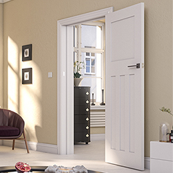 Deanta Cambridge Internal Door with 4 Panel - White Primed