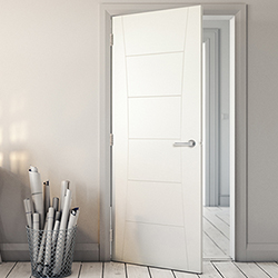 Deanta Pamplona Internal Fire Door with 6 Panel - White Primed