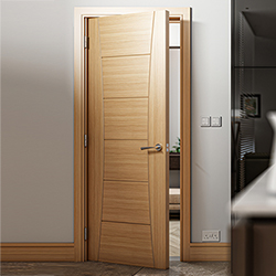 Deanta Pamplona Internal Fire Door with 6 Panel - Prefinished Oak