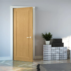 Deanta Walden Internal Fire Door with 1 Panel - Unfinished Oak