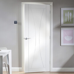 XL Joinery Verona White Primed 3-Panels Internal Door