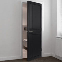 JB Kind City Industrial Internal Door with 5 Panel - Black Painted