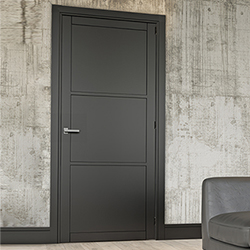 Deanta Camden Internal Door with 3 Panel - Prefinished Black