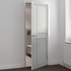JB Kind City Industrial Internal Door with 5 Panel - White Painted