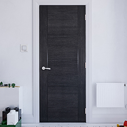 Deanta Montreal Internal Door with 6 Panel - Prefinished Dark Grey