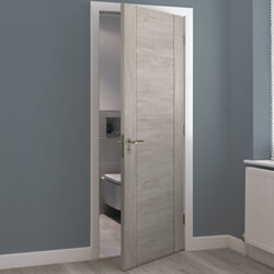 JB Kind Alabama Laminate Internal Fire Door with 1 Panel - Light Grey