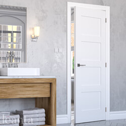 Deanta Coventry Internal Fire Door with 4 Panel - White Primed