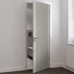 JB Kind Aria Flutted Internal Door - Light Grey Laminate
