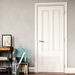 Deanta Canterbury Internal Fire Door with 3 Panel - White Primed
