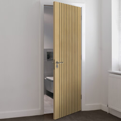 JB Kind Aria Flutted Internal Fire Door - Prefinished Oak Laminate