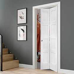 XL Joinery Shaker White Primed 8-Panels Internal Bi-Fold Door