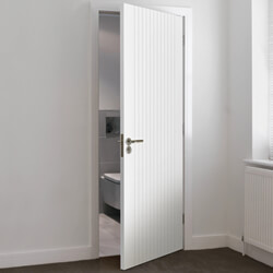 JB Kind Aria Flutted Internal Fire Door - White Primed