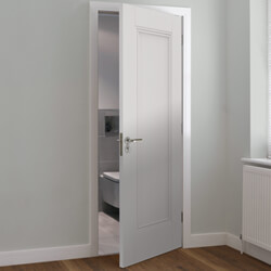 JB Kind Belton Internal Door with 1 Panel - White Primed