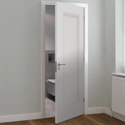JB Kind Belton Internal Fire Door with 1 Panel - White Primed