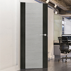Deanta Internal Flush Fire Door FD30 - Prefinished Light Grey Ash With Dark Grey Ash Edges