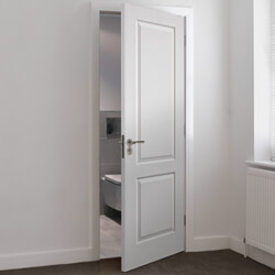 JB Kind Canterbury Internal Fire Door with 4 Panel - White Primed Smooth Texture