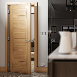 Deanta Pamplona Internal Door with 6 Panel - Prefinished Oak