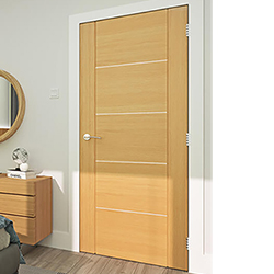 Deanta Valencia Internal Door with 5 Panel - Prefinished Oak
