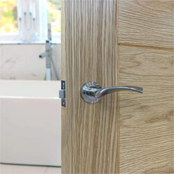 JB Kind Boston Latch Door Handle Pack 120 w x 51mm Dia - Satin And Polished-Chrome Finish