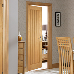 LPD Mexicano Internal Fire Door with 1 Panel - Prefinished Oak