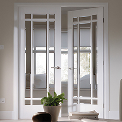 LPD Manhattan Internal Door with 9 Clear Glazed Light - White Primed