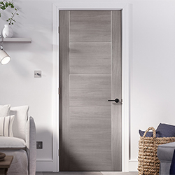 LPD Vancouver Laminate Internal Door with 5 Panel - Prefinished Light Grey