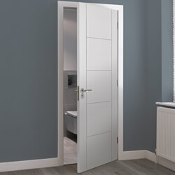 JB Kind Tigris Internal Fire Door with 5 Panel - Fully Finished White