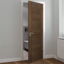 JB Kind Tigris Internal Fire Door with 5 Panel - Prefinished Walnut