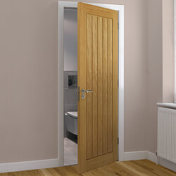 JB Kind Thames Veneered Internal Fire Door with 5 Panel - Unfinished Oak