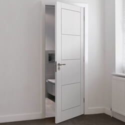 JB Kind Quattro Moulded Internal Door with 4 Panel - White Primed