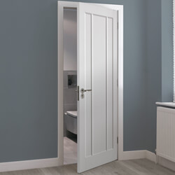JB Kind Jamica Internal Fire Door with 3 Panel - White Primed
